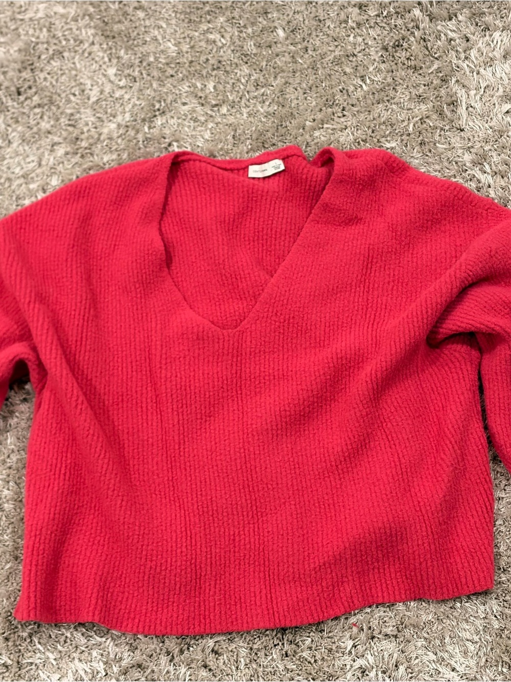 Gentle fawn over sized Women's pink V-Neck Sweater